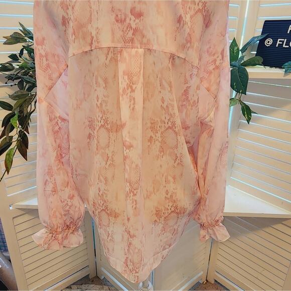 ALL SAINTS PINK ANIMAL PRINT SIZE 8 BLOUSE - Picture 5 of 6